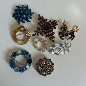Vintage brooch collection.